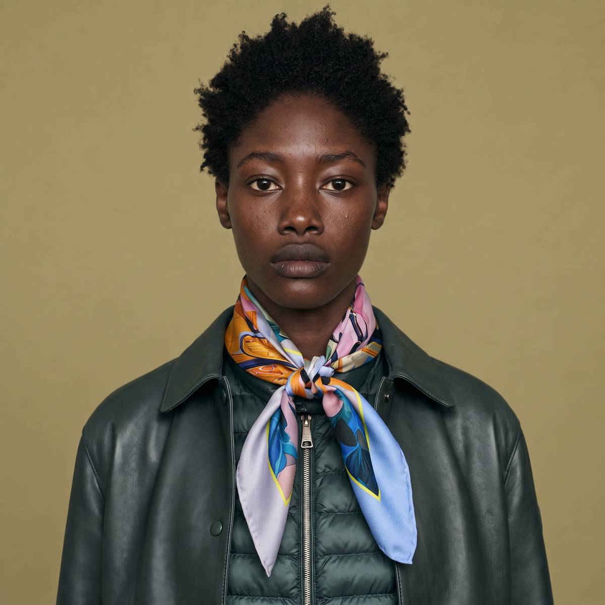 Enchanted Carriage — 100% Pure 14mm Silk Twill Scarf | Mlle Ceinté