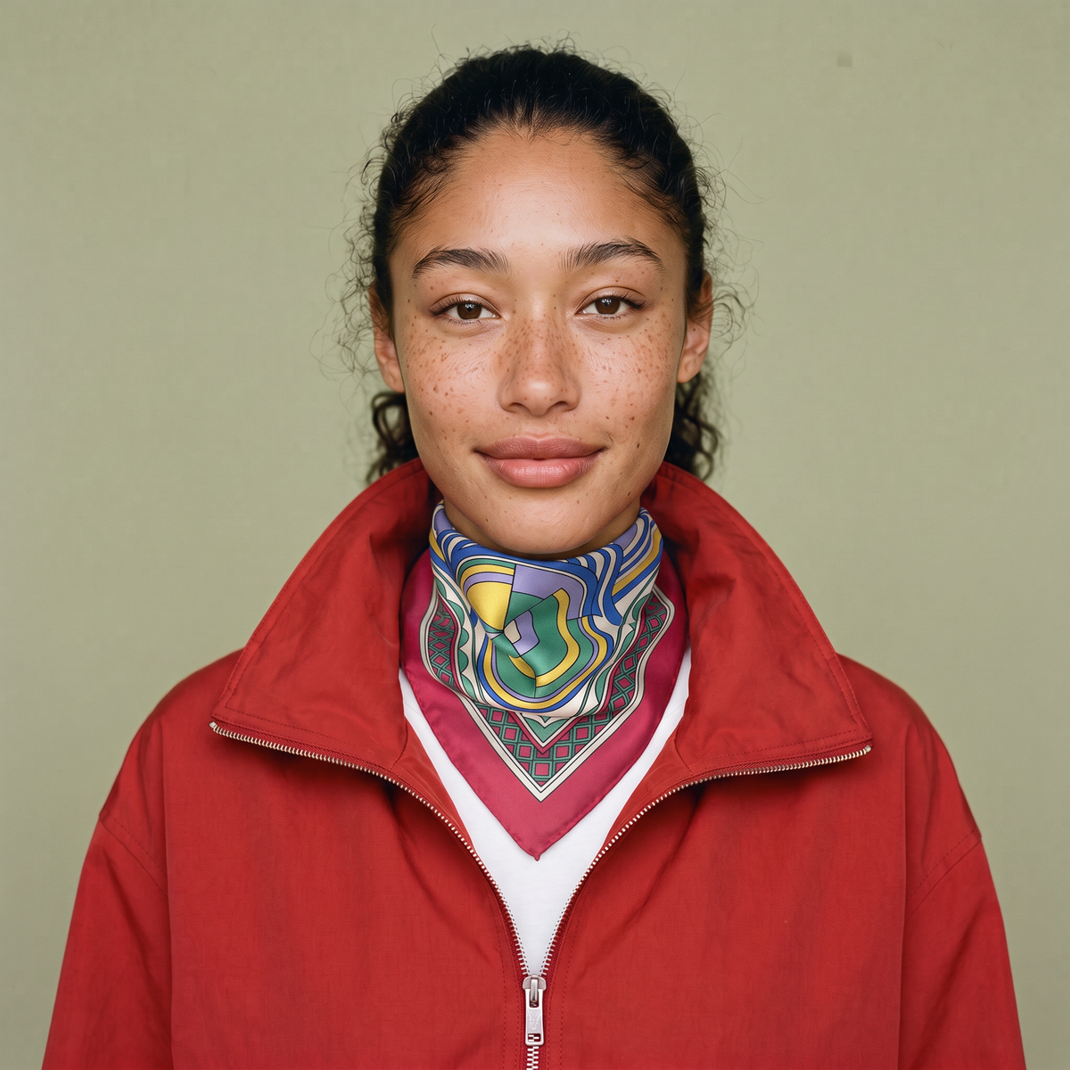 The Optical Symphony — 100% Pure 14mm Silk Twill Scarf | Mlle Ceinté