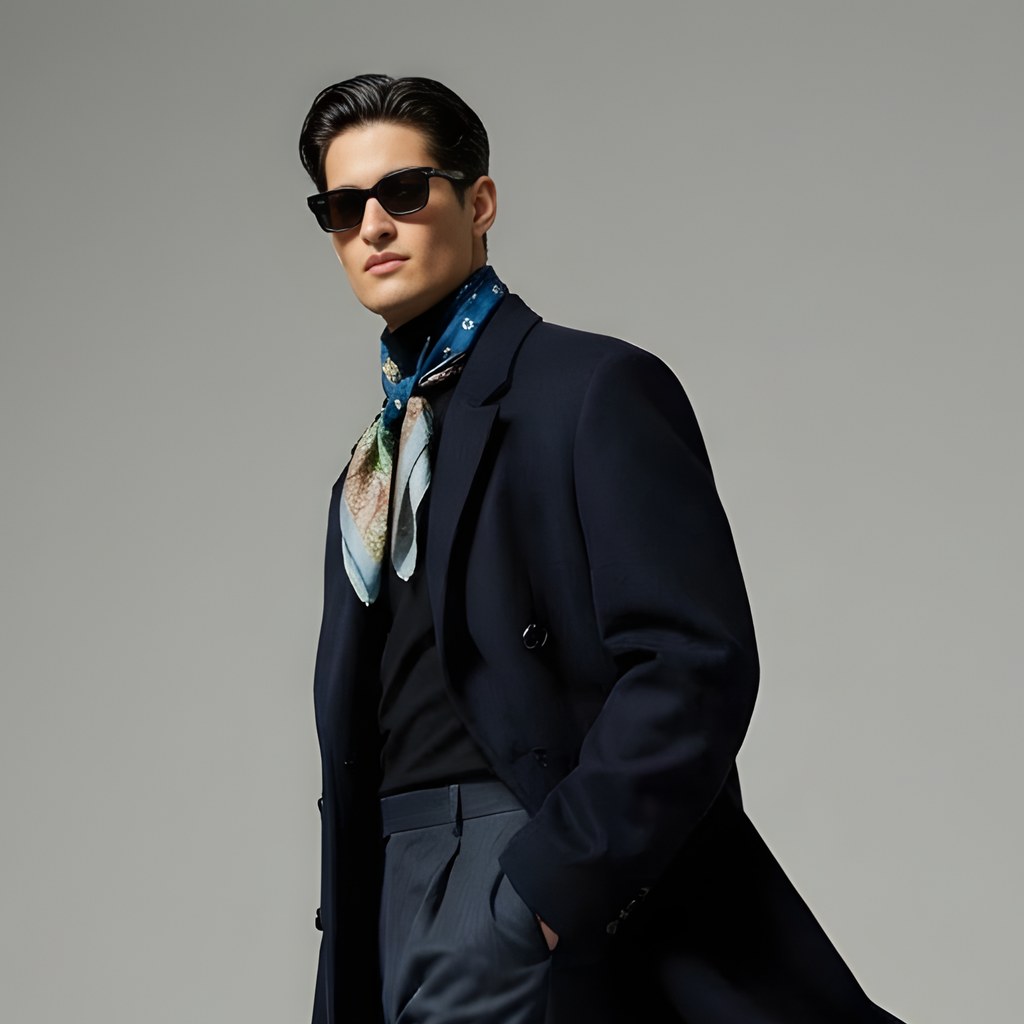 Mlle Ceinté Paris silk scarf, celestial star map and planets above, arcadian landscape with white horses below, circular design with pink baroque border.