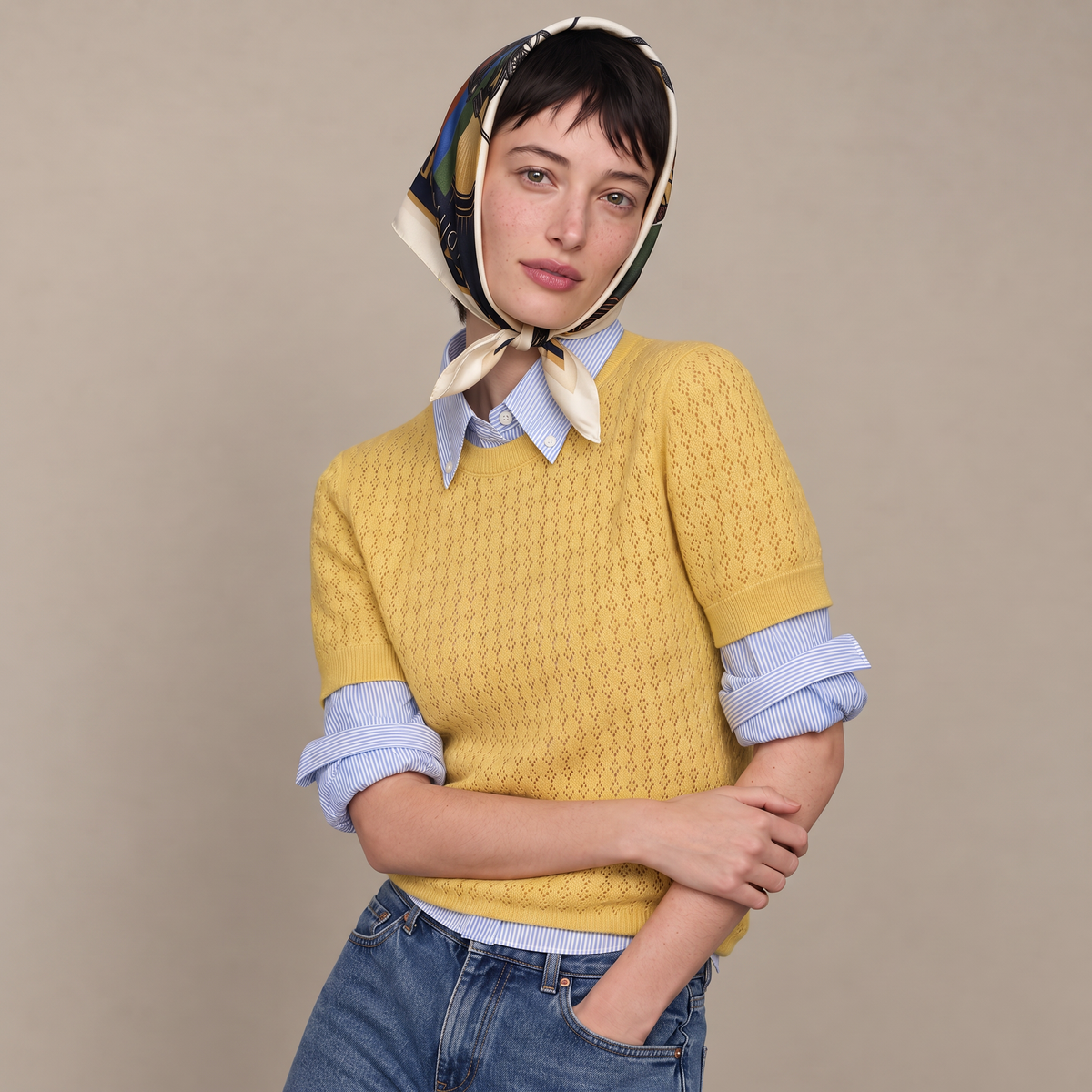 The Heritage Carriage — 100% Pure 14mm Silk Twill Scarf | Mlle Ceinté